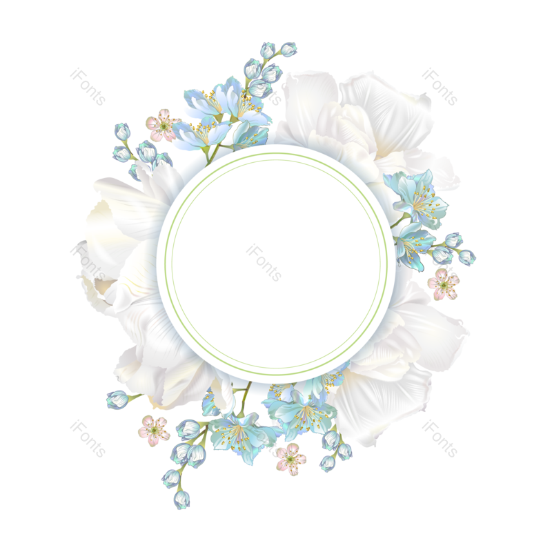 边框图片,花卉元素,花卉边框PNG,花朵免抠素材